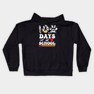 Dalmatian Dog Paw 100 Day Of School Kids Hoodie